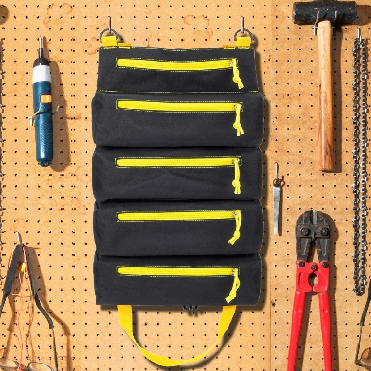 男士卷筒工具包定制 rpet防水帆布收纳袋定做 折叠拉链存储袋