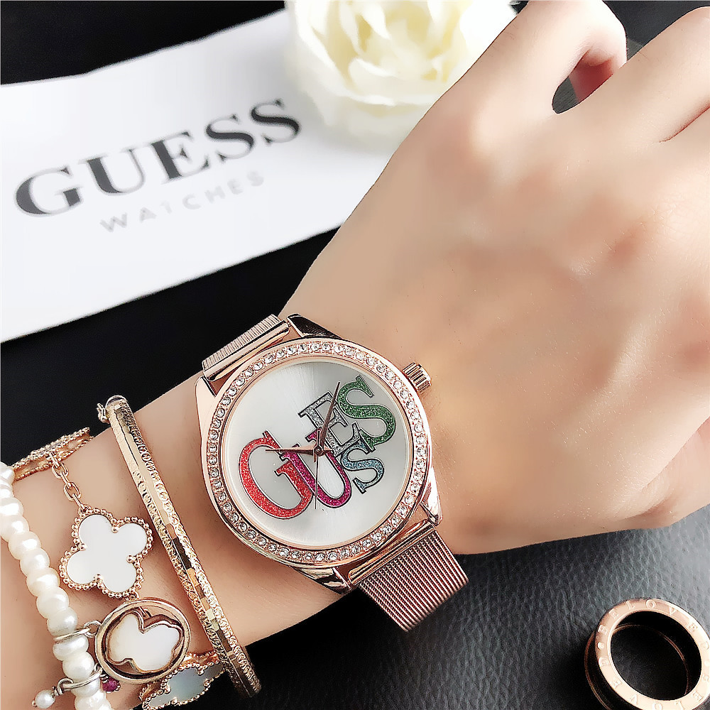 ins日韩小清新女学生网带手表女生礼物时尚皮带懒人星空钻石手表