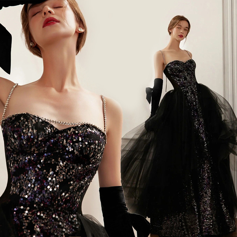 0成交10件派对抹胸晚礼服长裙女2023款新娘礼服晚宴结婚主持年会生日