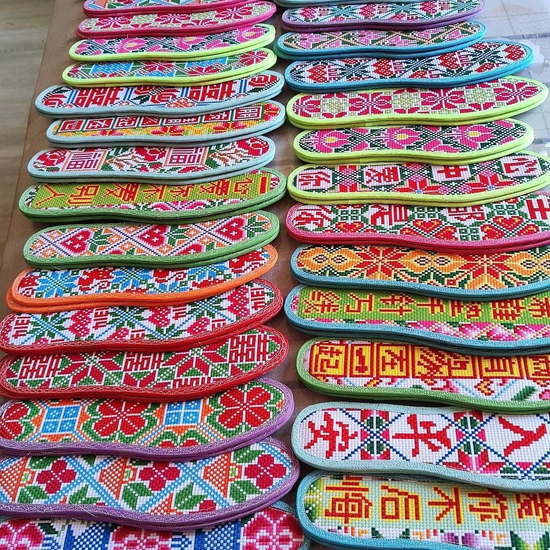 半成品鞋垫,纯手工绣花鞋垫十字绣新款2022
