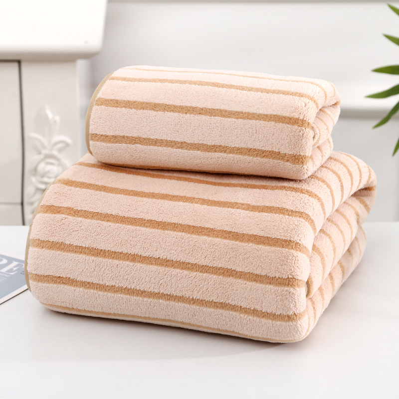 Towel Warp Knitted Coral Fleece Strip Covers Soft Absorbent Household Adult Gifts for Men and Women Towels Wholesale