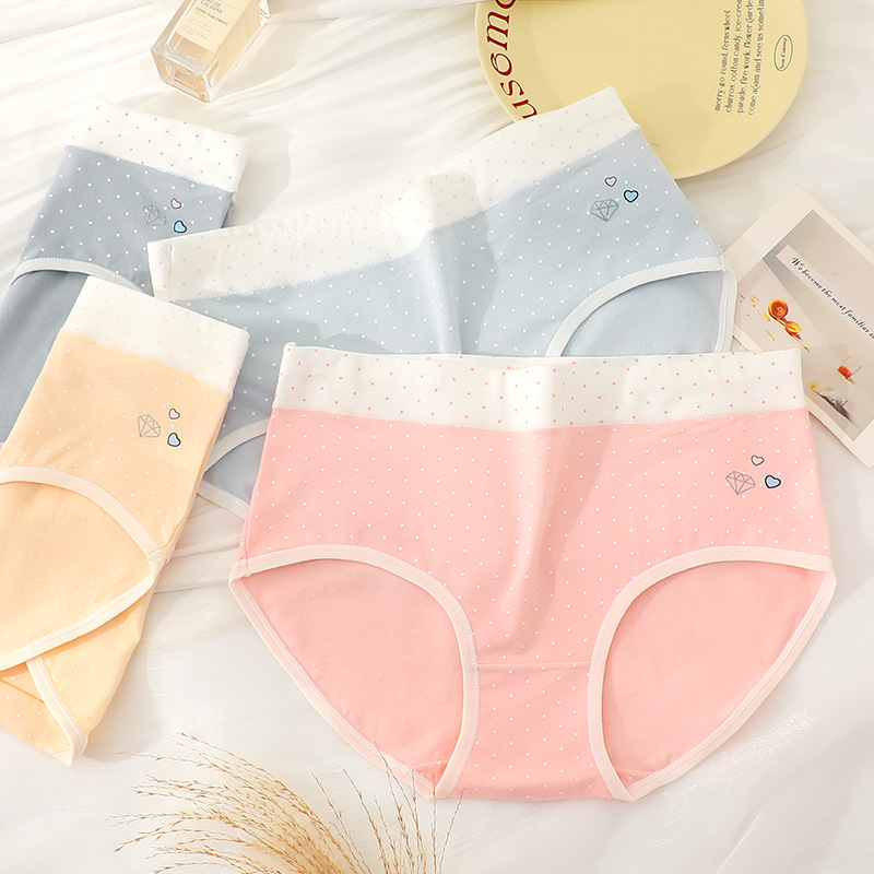 中学生透气薄款棉质卡通少女三角裤无痕大码收腹提臀全棉女士内裤