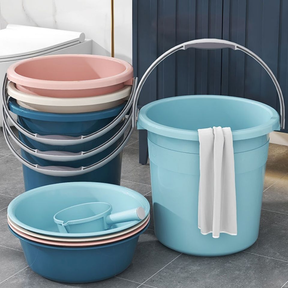 19成交9件小水桶加厚家用提手水桶洗车桶储水塑料桶学生宿舍收