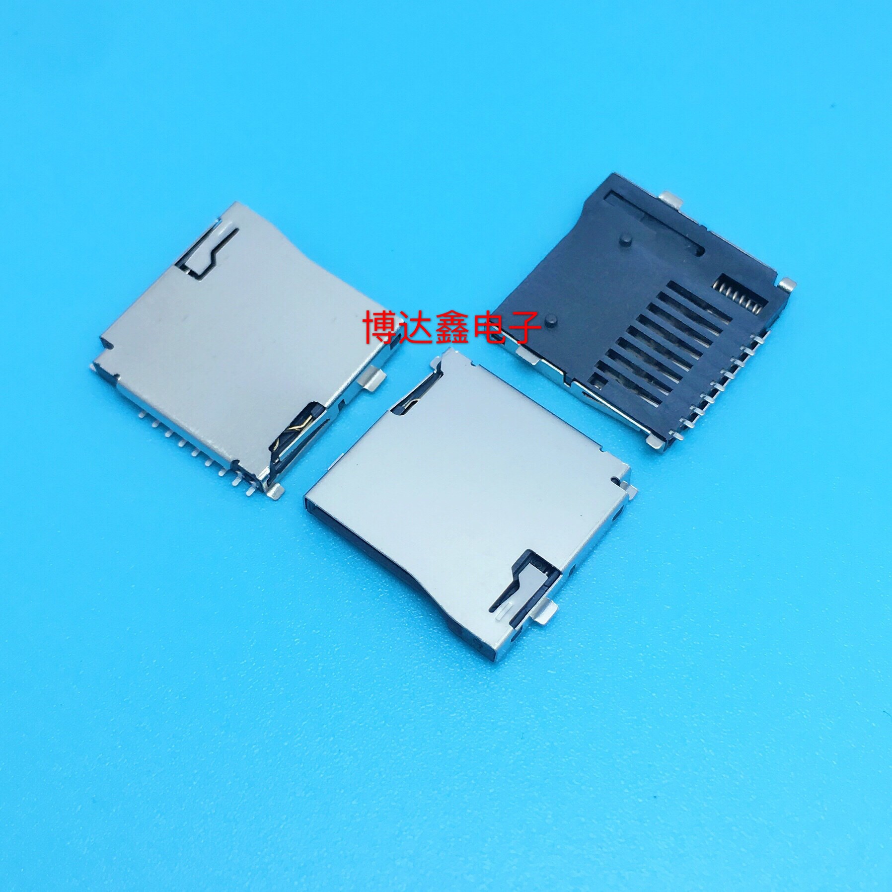 tf卡座 外焊式 铜针 9p自弹式贴片连接器 micro sd内存卡槽-阿里巴巴