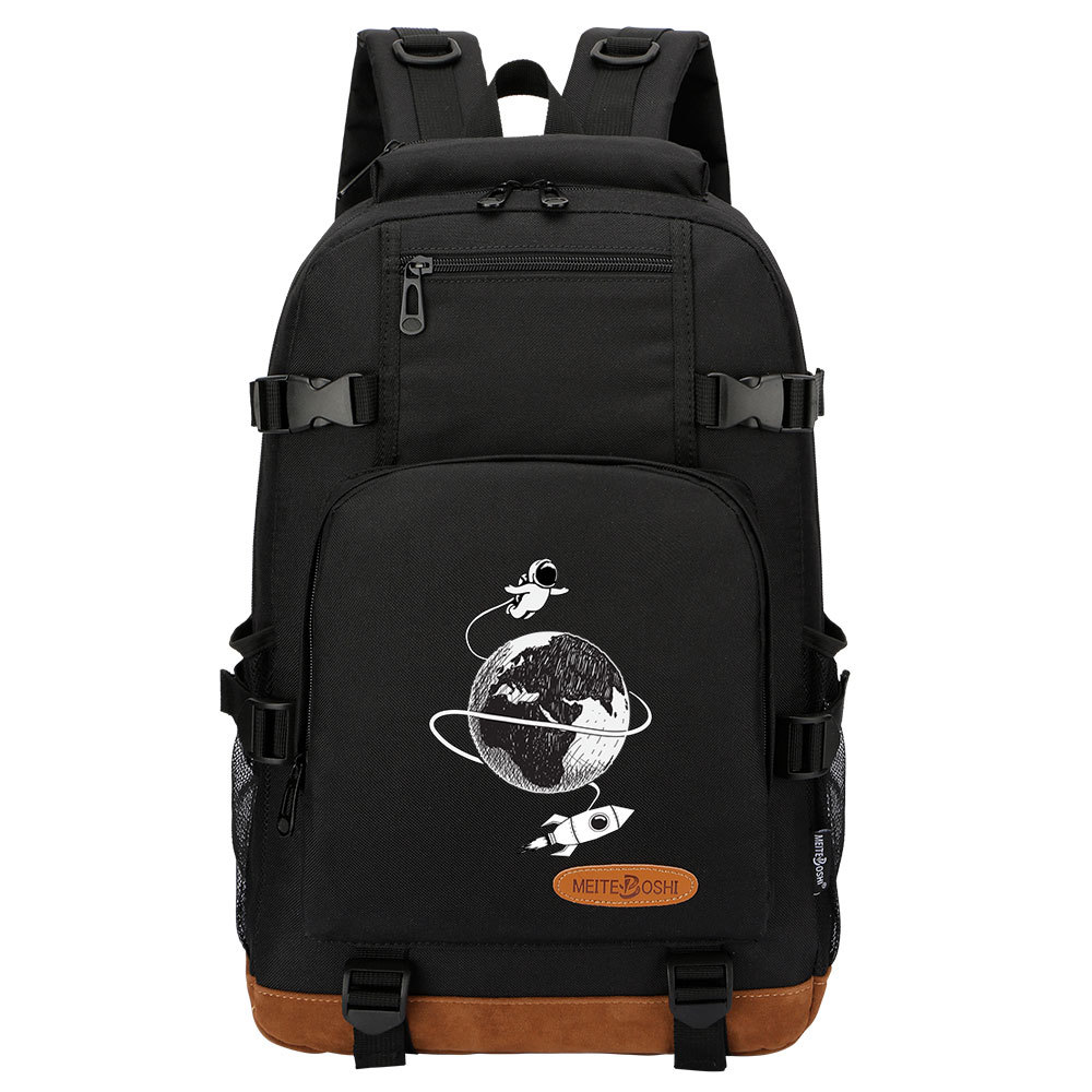 一件分销太空宇航局时尚印花青少年学生大号书包男女休闲双肩背包