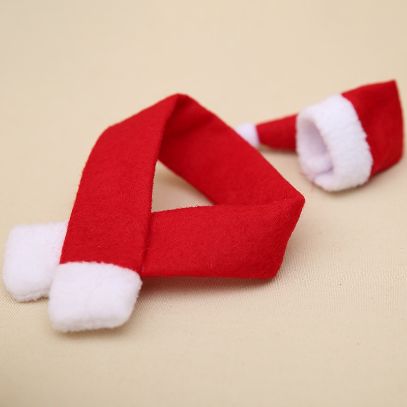 Christmas Creative Household Supplies Non-Woven Scarf Hat Wine Bottle Decoration Christmas Bottle Cover Decoration Wholesale