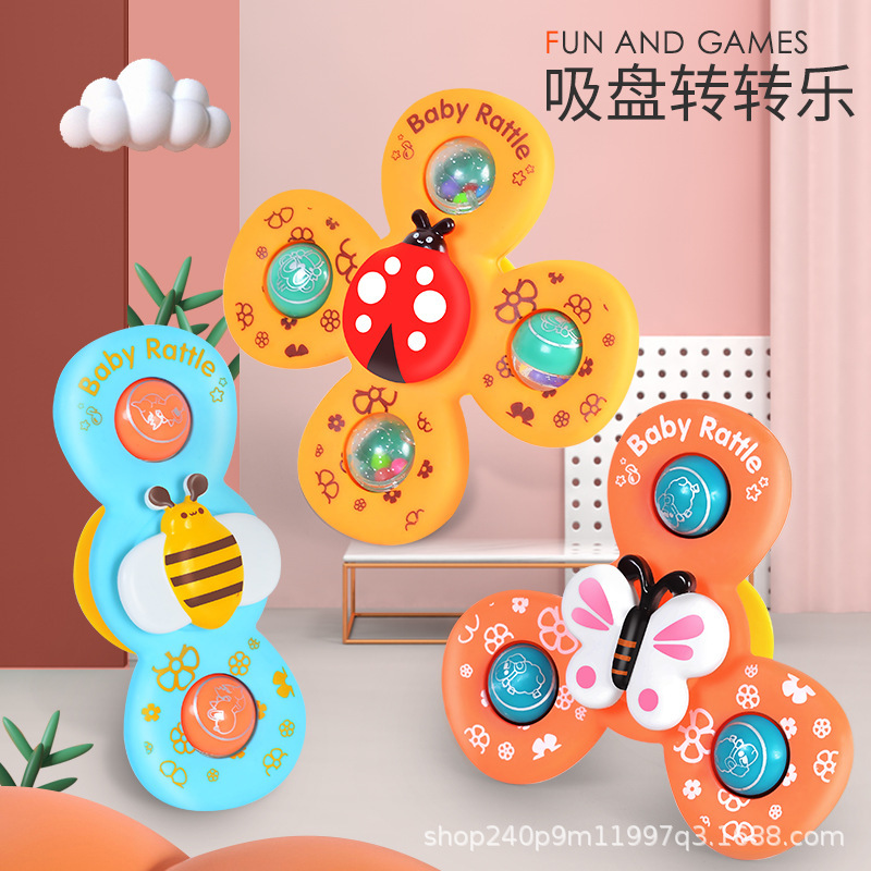 Cross-Border Internet Celebrity Children's Sucking Disc Rotary Table Infant Educational Fun Rotating Fingertip Gyro Decompression Toy Wholesale