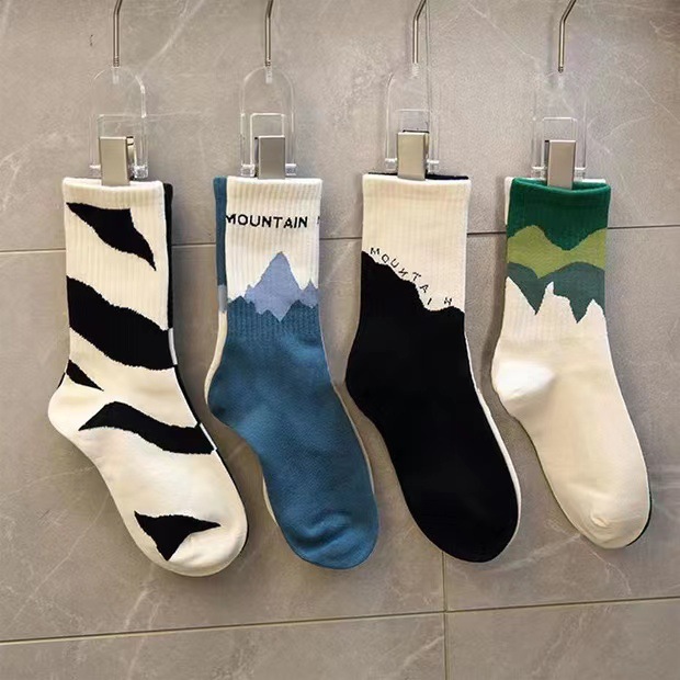 niche new style socks female spring and autumn ins tide japanese street personality ab socks student lovers‘ socks athletic socks trendy socks