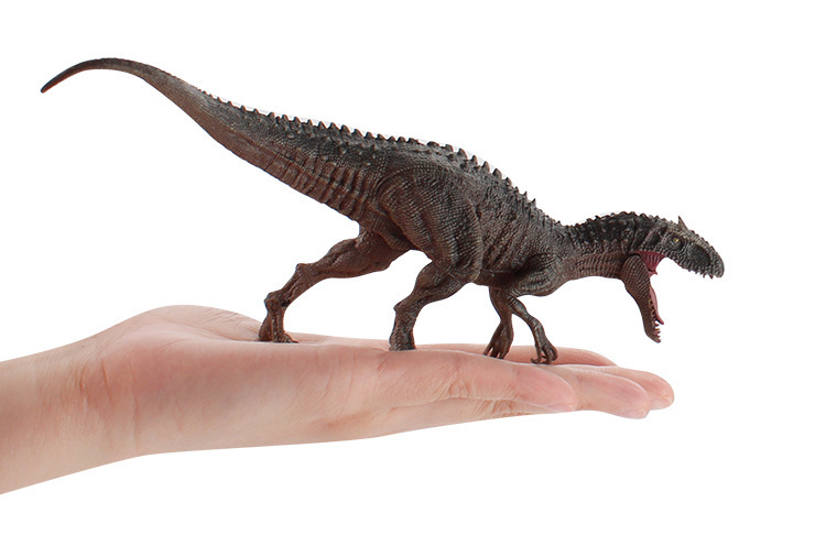 外贸仿真恐龙模型双脊暴虐龙嘴巴可张合实心软胶静态男孩生日礼物