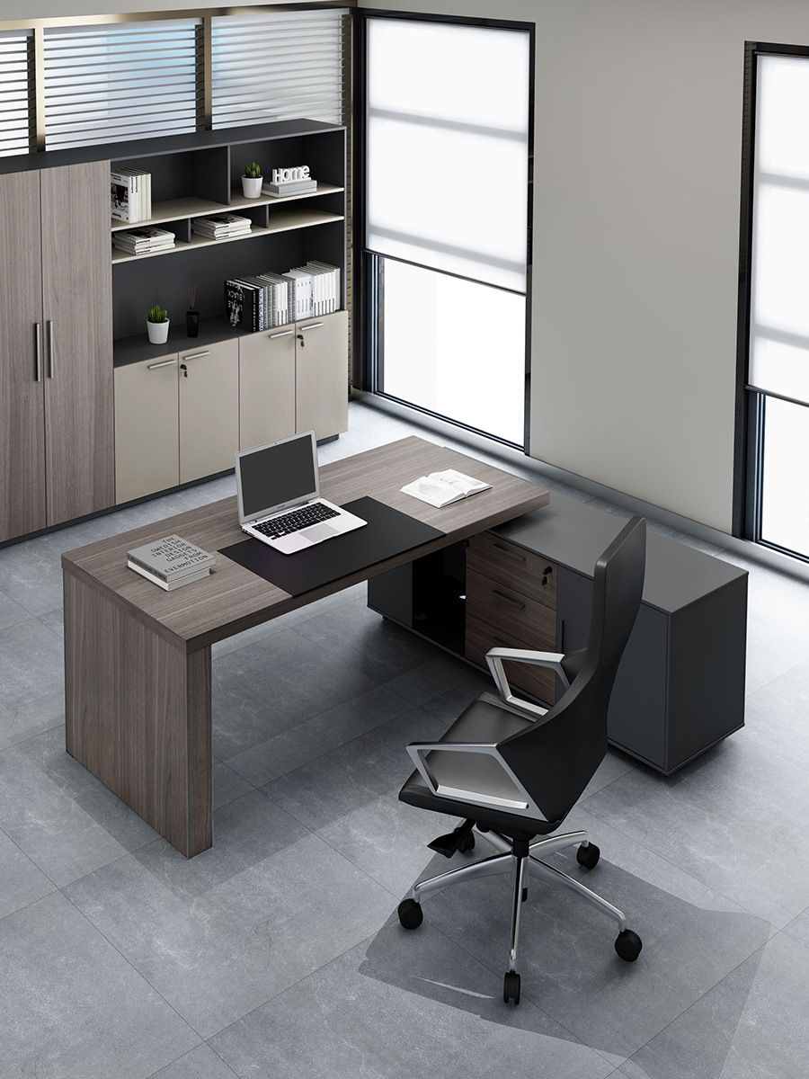 简约现代老板办公桌主管室米大班台总经理单人转角台式电脑桌子