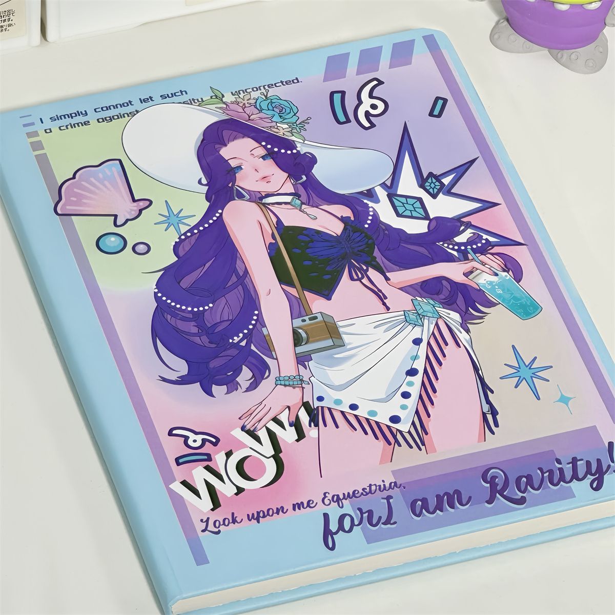 原创新款小马珍奇拟人泳装硬壳笔记本加厚少女心学生作业本日记本