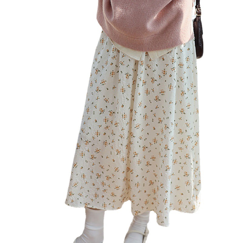 Japanese Style Fresh Floral Skirt 2023 Spring and Summer New Large Skirt Gentle Elegant Style Fairy Umbrella Skirt