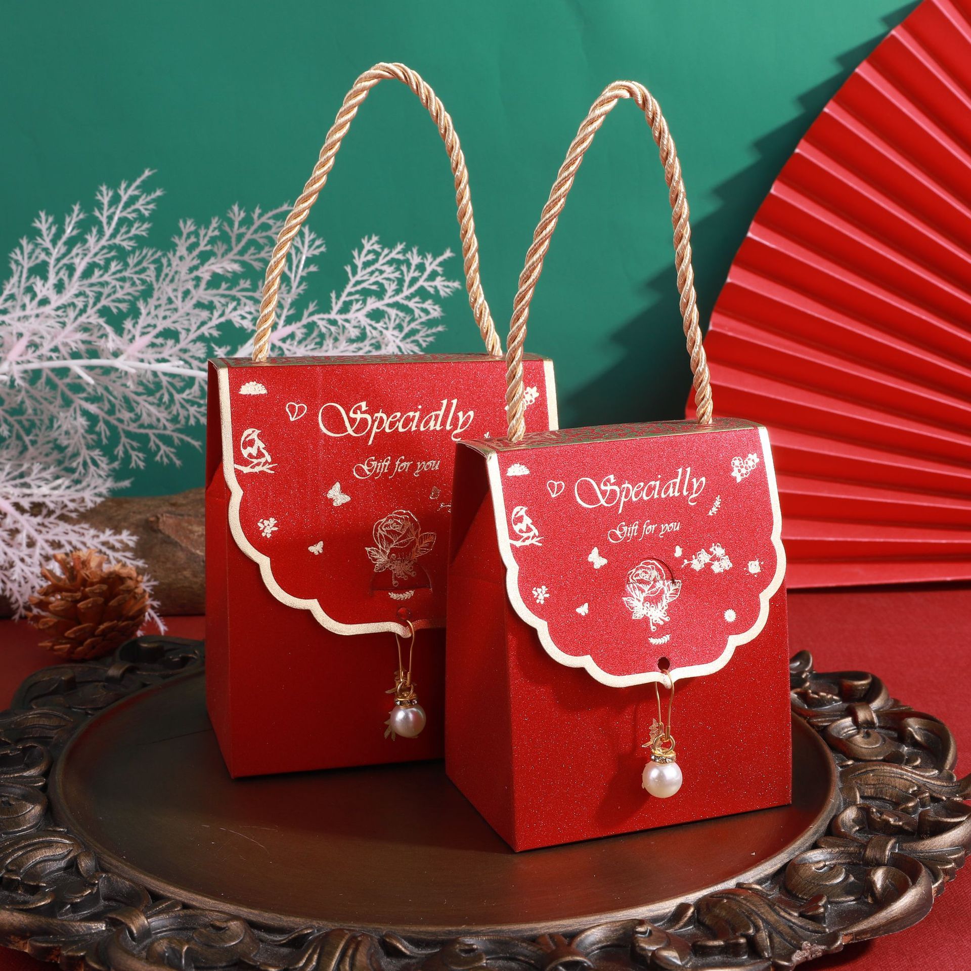 中式婚庆创意高档喜糖盒喜礼手提结婚喜糖盒中国风结婚回礼糖盒子