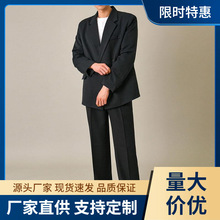 南七/春款西装外套男套装 休闲婚礼男装便西宽松小西服感