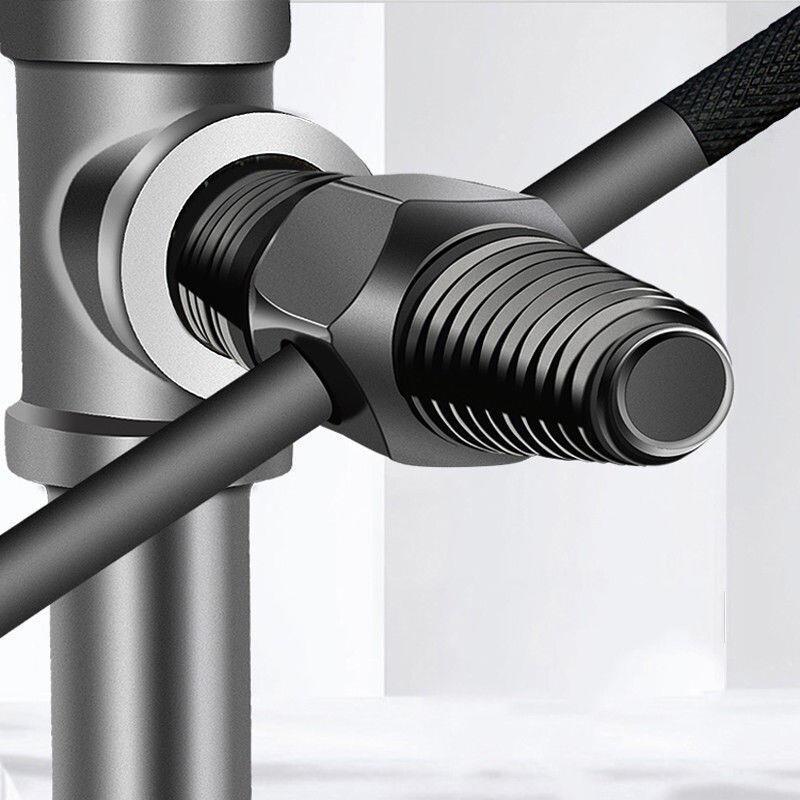 水龙头双头三角阀断丝取出器丝锥反牙4反丝6分水管断头螺丝取丝器