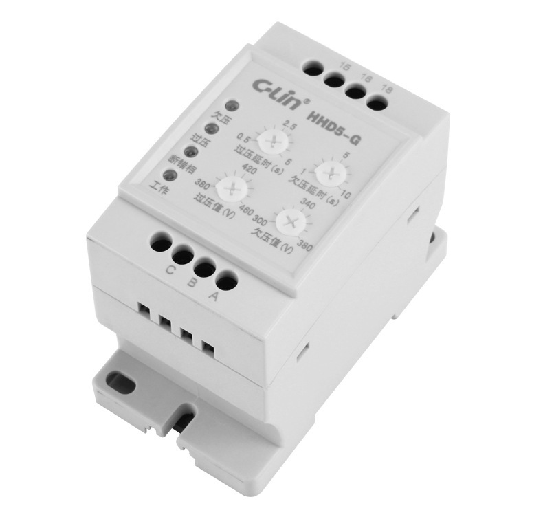 欣灵厂家批发电动机保护器 hhd5-g过断相与相序过欠压保护继电器
