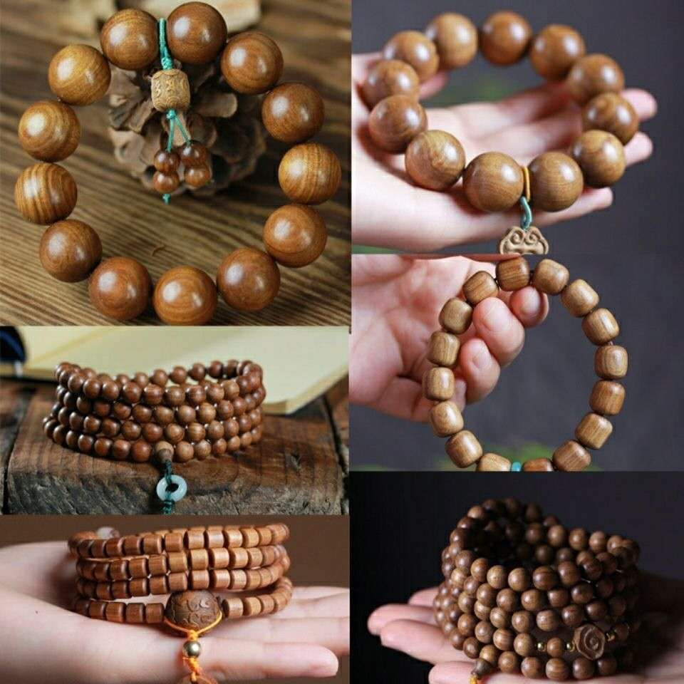 批发檀香手串 黑红肉老料印度老山檀香20mm 沉水佛珠108木质佛珠