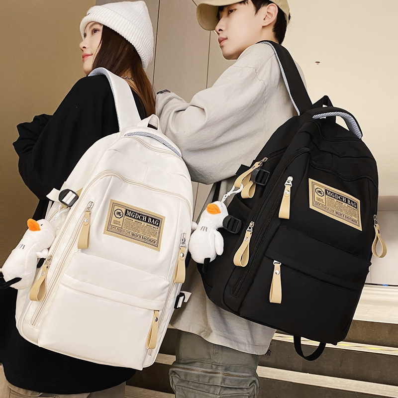 New Schoolbag Female College Student High School Student Middle School Student Girl Backpack Simple Burden Reduction Large Capacity Schoolboy Backpack
