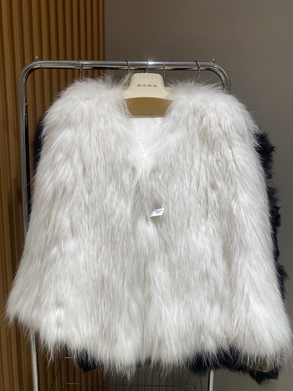 海宁加密进口貉子毛毛编织皮草外套女年轻中长款大衣特价福利