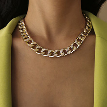 欧美时尚铝链磨角链灯笼链女士颈链项链批发跨境外贸饰品批发