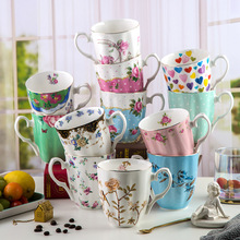 创意骨瓷马克杯大容量欧式家用早餐杯陶瓷水杯牛奶杯咖啡杯