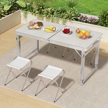 。简易折叠桌子餐桌椅家用户外摆摊便携式长方形夜市地摊吃饭小桌