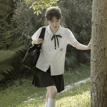 台湾校服套装附中学生jk制服白衬衫风琴褶高中学院风毕业班服夏季