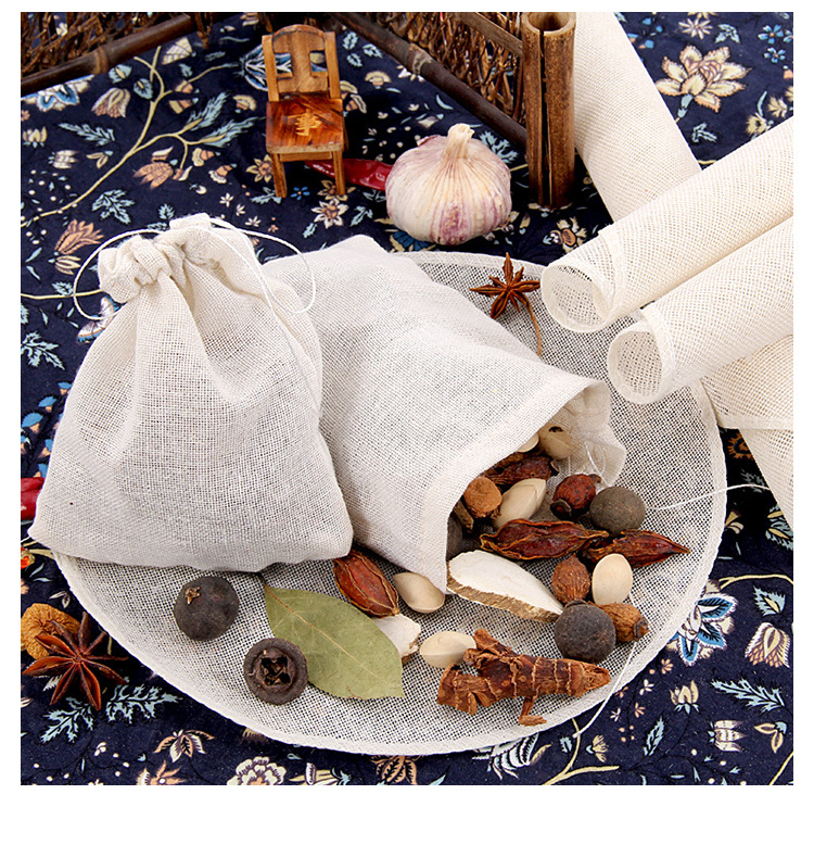 棉布过滤布袋 煲汤卤料包茶包中药袋子 香料袋汤料过滤纱布口袋