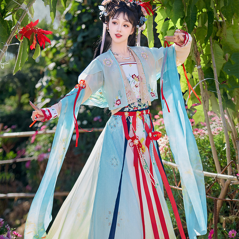 永夜星河凌妙妙同款汉服女古装中国风汉元素齐腰裙改良超仙套装春