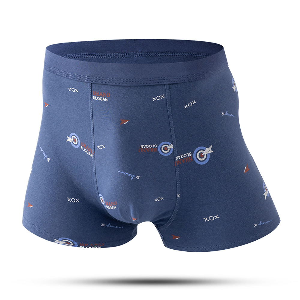 Men's Combed Cotton plus-Sized plus-Sized Printed Underwear Men's Cotton Underpants Men's Underwear Men's Boxers Boxers