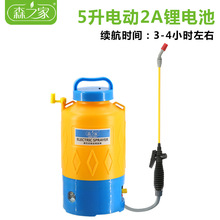 农用5L2A电动喷雾器 小型加厚多功能锂电池浇花打药喷壶消毒