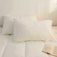 纯棉水洗棉枕套一对装家用100全棉ins风单人枕芯内胆套枕头套单个