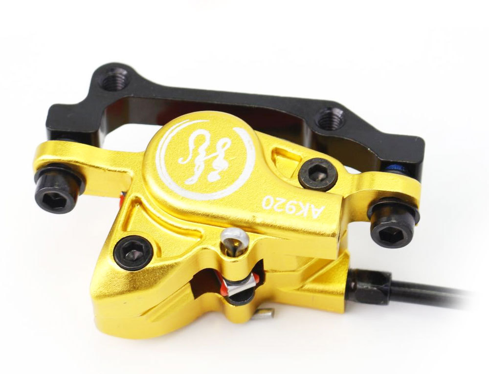 akantor山地车油刹 自行车油碟 mt200双活塞刹车液压油碟刹器套装