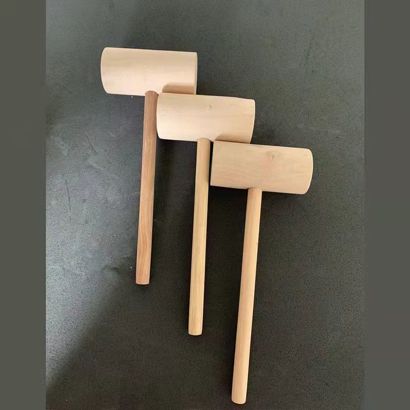 小木锤实木儿童敲打积木木子玩具木头锤子厨房玩具小木槌一件代发