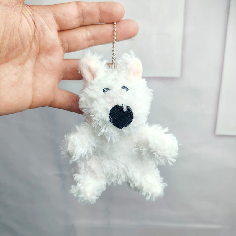 West Highland Puppy Doll Plush Pendant Cute Couple Bag Ornaments Grab Machine Small Gift Toy Wholesale