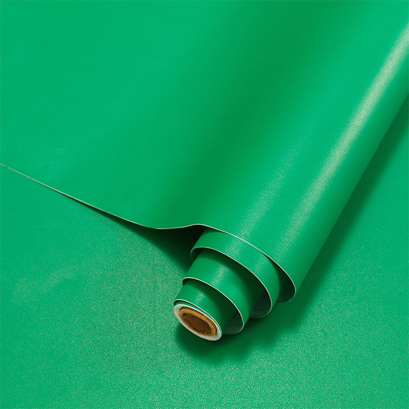 墨绿色深绿自粘墙纸北欧纯色贴纸清新自然简约卧室客厅背景墙壁纸