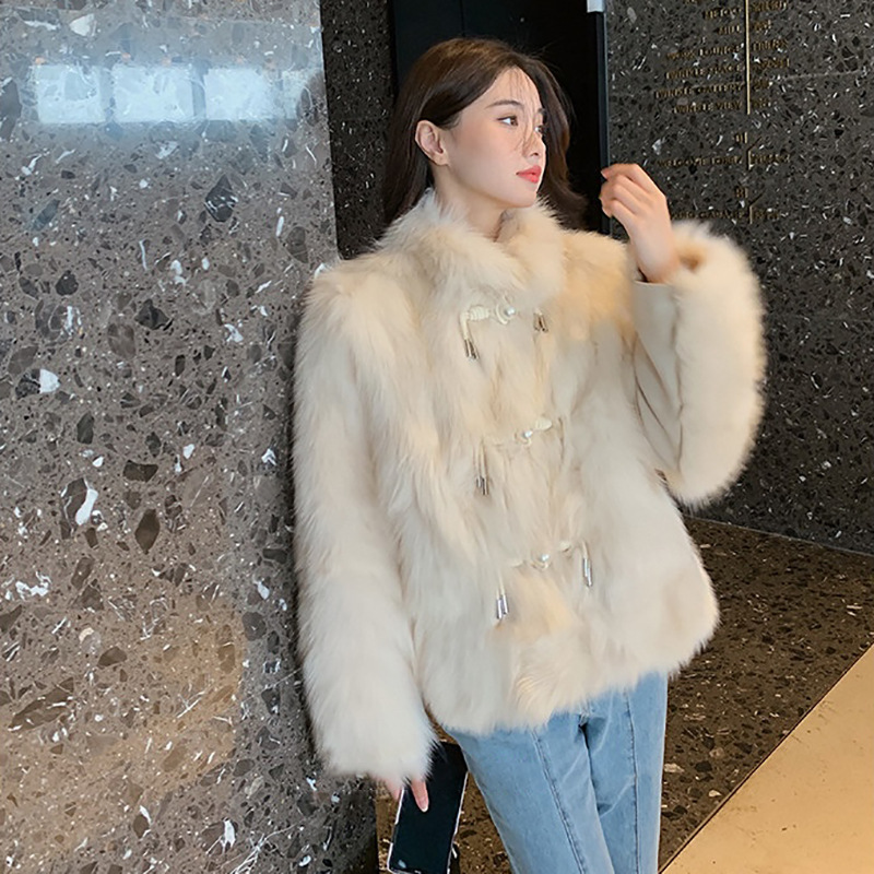 小个子狐狸毛皮草外套女皮草海宁女款皮草长袖上衣年轻款批发包邮