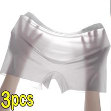 3pcs/Set Men Panties Mens Ice Silk Seamless Sexy Underwear S