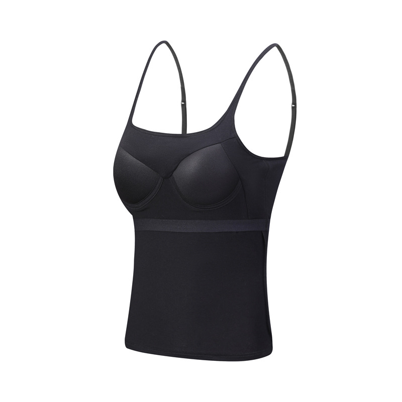 Women's Belt Chest Pad Camisole One-Piece Bra Bra Black Cup Cover White Liner Bottoming Underwear