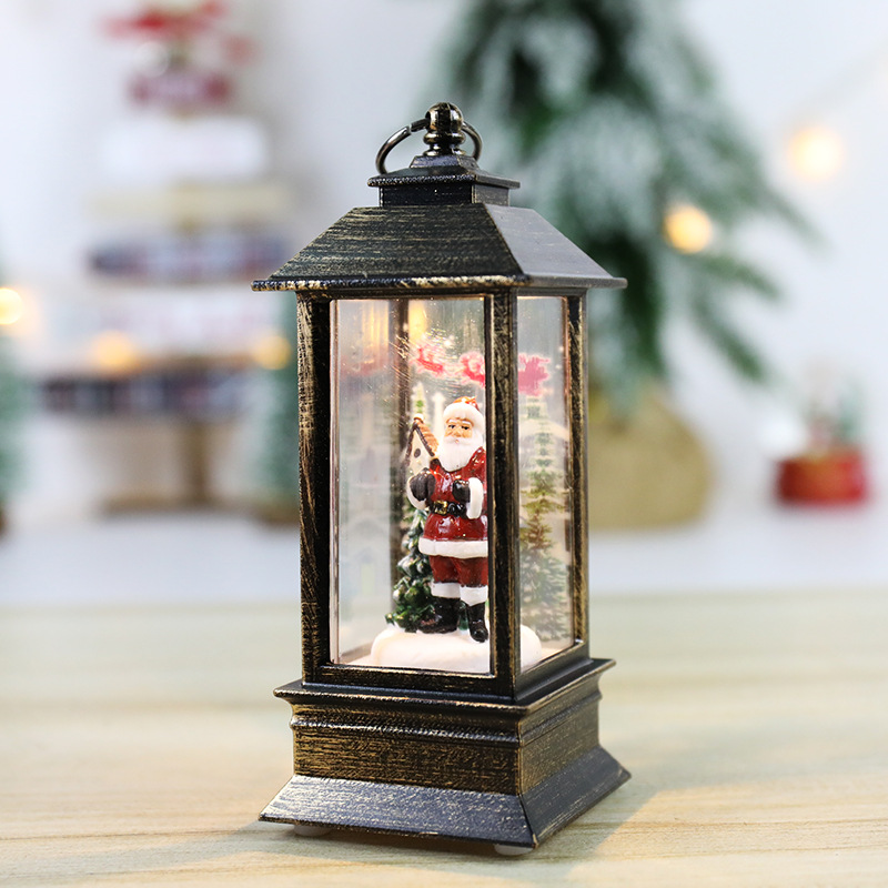 Christmas Storm Lantern Crystal Lamp Santa Claus Lamp Christmas Party Decoration Christmas Ornament Christmas Gift