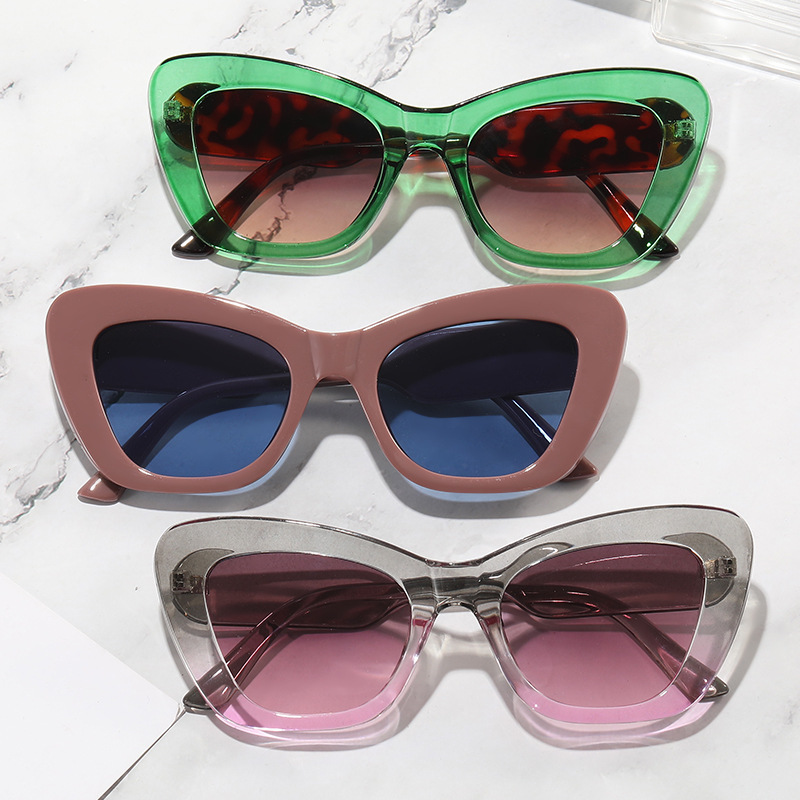 Candy Color Sunglasses for Men and Women Fashion Butterfly Frame Gradient Color Sunglasses Wholesale Foreign Trade Supply