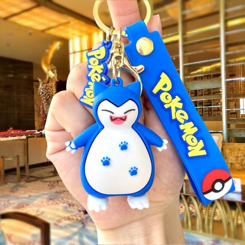New Pokemon Day Man Cartoon Key Button Cute Pikachu Toy Bag Package Pendant Car Key Chain Wholesale