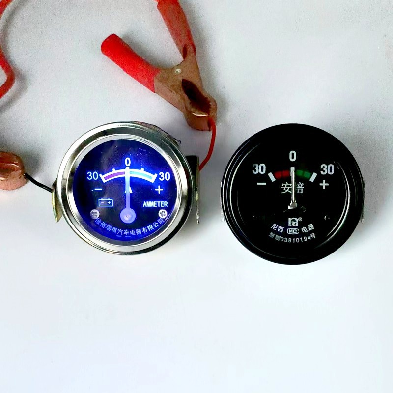 汽车发电机组12v24v电压表电流表充电led指示灯表30a尼西汽车仪表