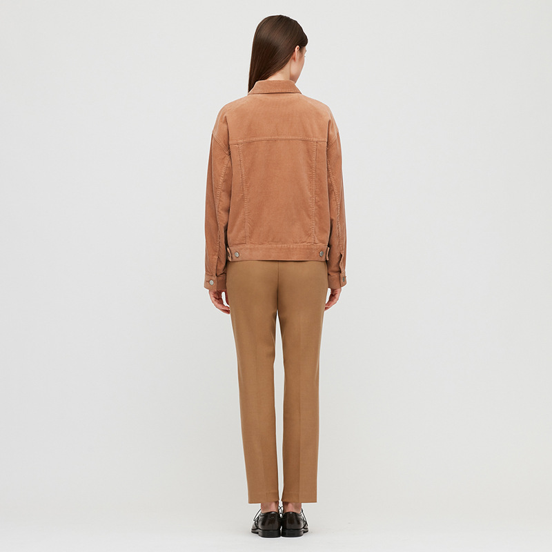 yyk 女装2020秋新款宽松休闲小个子灯芯绒夹克上衣女短外套430425