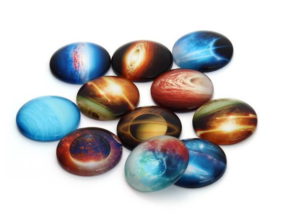 厂加直销带图时光宝石玻璃片,夜光星球