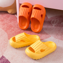 新款儿童凉拖夏季中小童韩版纯色包头厚底防滑浴室室内拖鞋