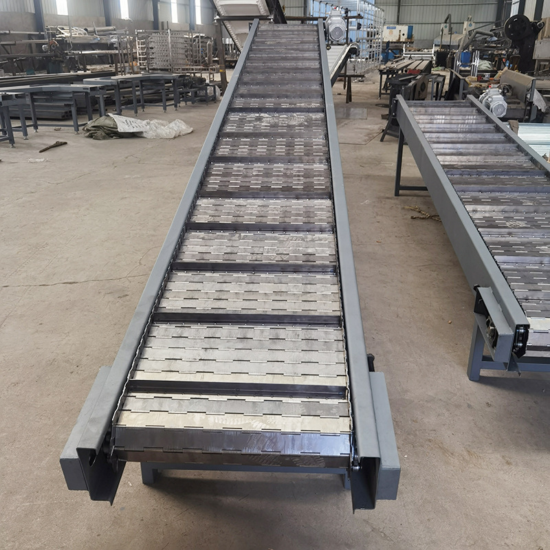 批发链板输送机物流分拣输送设备食品传送304不锈钢链板输送机