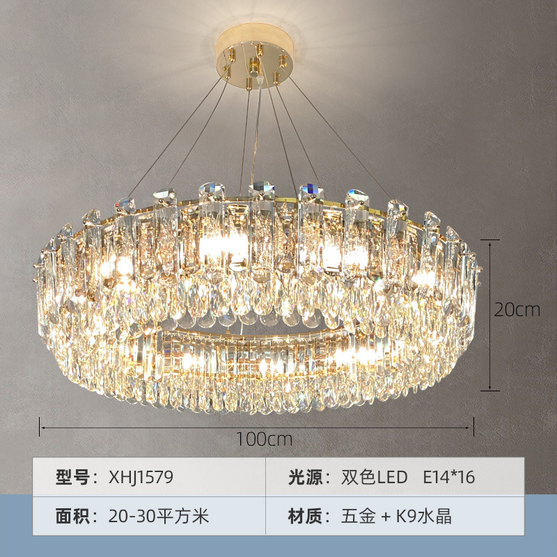 Chandelier Light Luxury Crystal Lamp in the Living Room Modern Minimalist and Magnificent Designer New Master Bedroom Sense Dining Room Lamps