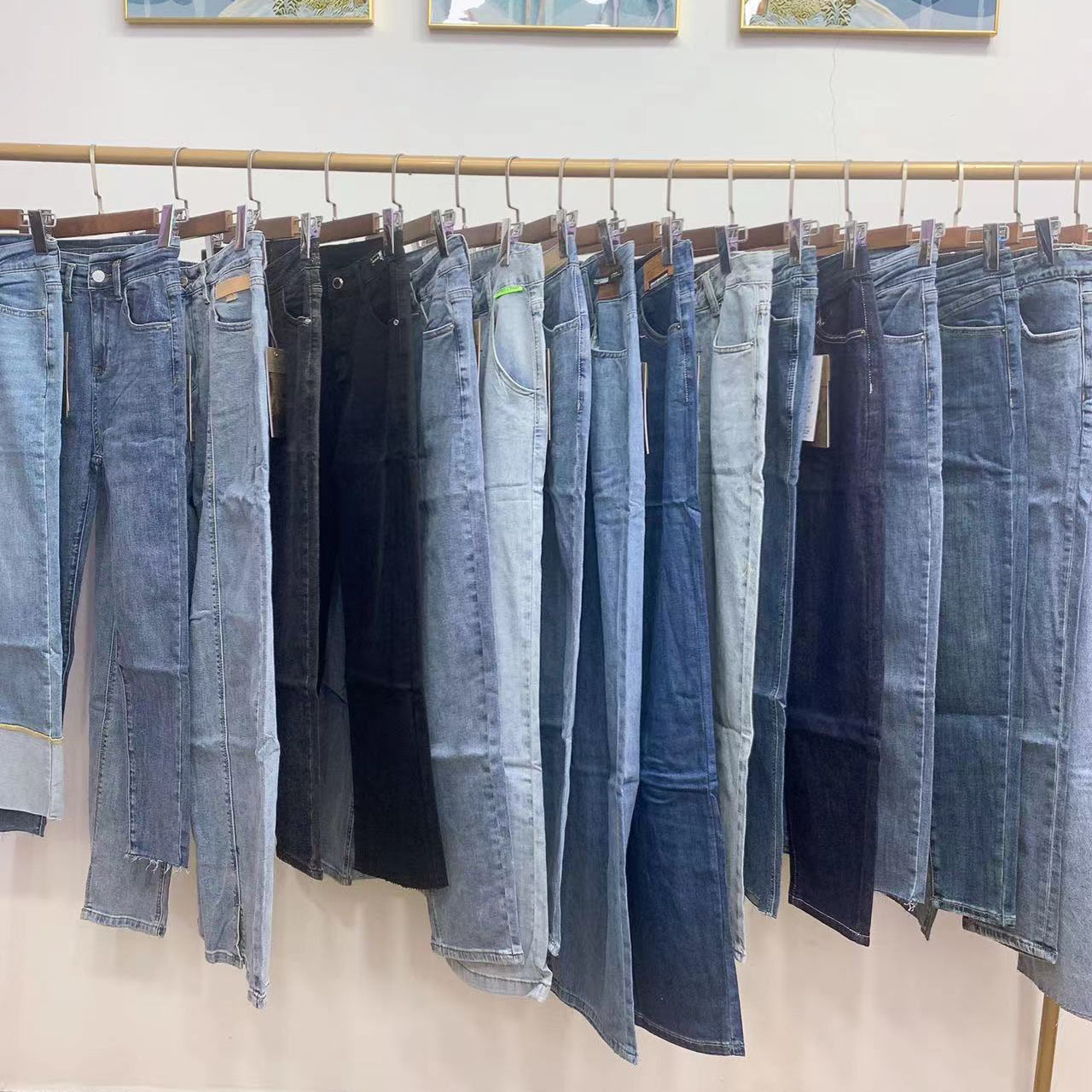 蓝鲸牛仔裤2424秋新款专柜撤柜品牌折扣女装一手货源电商直播货源