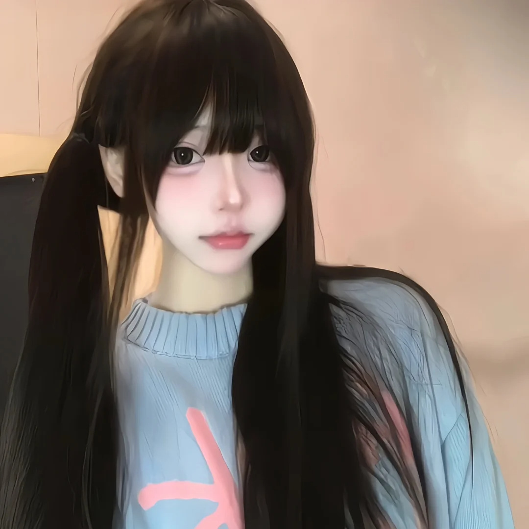 小仙鱼假发女长发黑棕色学生日常自然空气刘海网红甜美黑长直全头